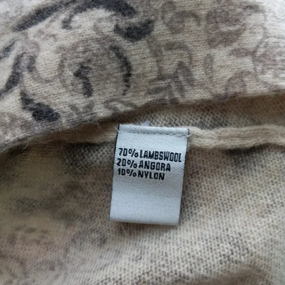 Vertigo Paris Lambswool/Angora Animal Print Long Sweater with Belt - Picture 9 of 14